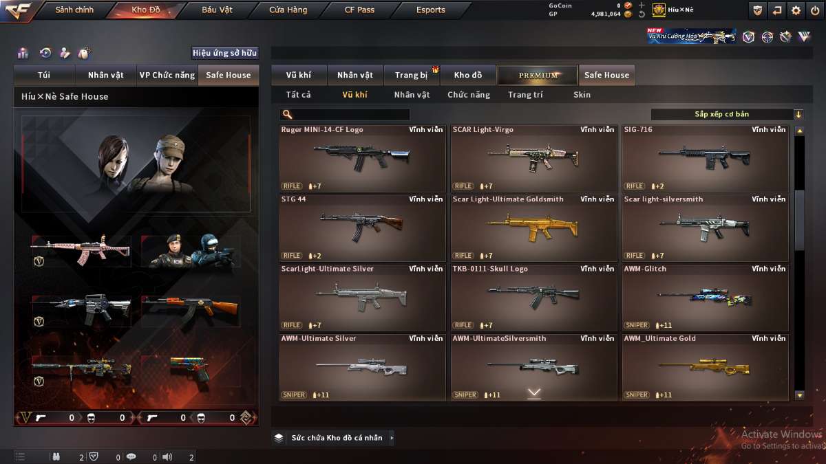 shop acc cf uy tin gia re